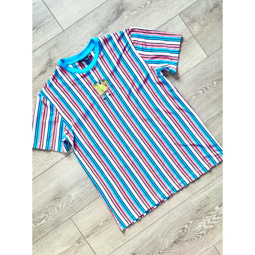 Nickelodeon SpongeBob Embroidered Retro Stripe T-shirt Unisex